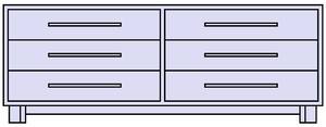 Cable Crossing Wood 6-Drawer Wide Dresser by Vermont Furniture Designs