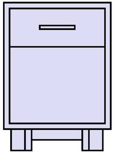 Cable Crossing Wood 1-Drawer High Nightstand by Vermont Furniture Designs
