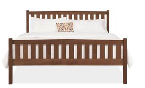 Crown Mission Wood Bed w/High Foot by Vermont Furniture Designs
