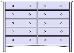 Horizon 10-Drawer Dresser by Vermont Furniture Designs
