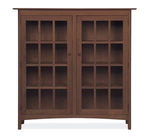 Horizon Wood 2-Door Bookcase w/Glass Doors by Vermont Furniture Designs