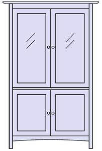 Horizon Wood 4-Door Bookcase by Vermont Furniture Designs