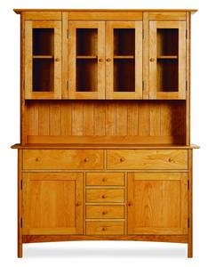Horizon Wood Hutch Top w/Glass Doors by Vermont Furniture Designs