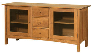 Heartwood 3-Drawer Plasma Media Console w/2-Door by Vermont Furniture Designs
