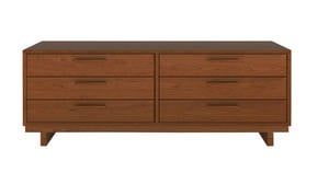 Loft Wood 6-Drawer Wide Dresser by Vermont Furniture Designs