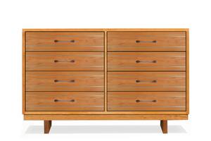 Loft Wood 8-Drawer Symm Dresser by Vermont Furniture Designs