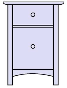 Mission Wood File Pedestal Cabinet by Vermont Furniture Designs