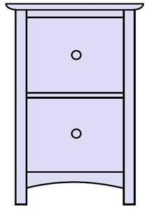 Mission Wood 2-Drawer File Cabinet by Vermont Furniture Designs