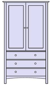 Mission 3-Drawer Short Armoire w/TV Stand by Vermont Furniture Designs