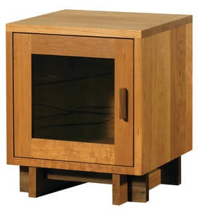Skyline Wood Nightstand w/Glass Door by Vermont Furniture Designs