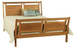 Sleigh Wood Bed w/Low Foot by Vermont Furniture Designs