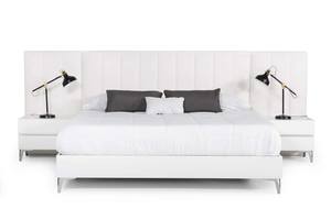 Nova Domus Angela - Italian Modern White Eco Leather Bed by VIG Furniture