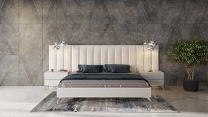 Nova Domus Angela - Italian Modern White Eco Leather Bed w/ Nightstands & Wings by VIG Furniture
