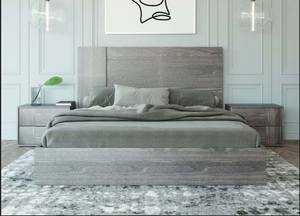 Nova Domus Asus - Italian Modern Elm Grey Bed by VIG Furniture