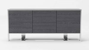 Modrest Fauna - Modern Elm Grey & Stainless Steel Buffet by VIG Furniture