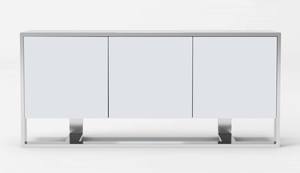 Modrest Fauna - Modern White High Gloss & Stainless Steel Buffet by VIG Furniture