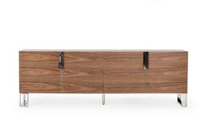 Modrest Gilroy - Modern Walnut & Stainless Steel Buffet by VIG Furniture