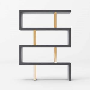 Modrest Maze - Elm Grey & Gold Bookcaseby VIG Furniture