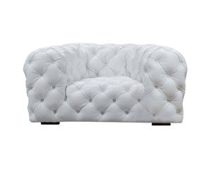 Divani Casa Dexter - Transitional White Full Italian Leather Lounge Chair by VIG Furniture