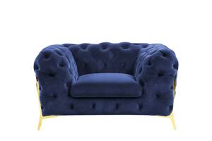 Divani Casa Sheila - Transitional Dark Blue Fabric Chair by VIG Furniture