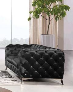 Divani Casa Delilah - Modern Black Fabric Loveseat by VIG Furniture