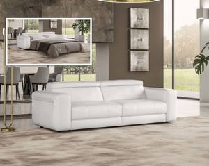 Coronelli Collezioni Icon - Modern Italian White Leather Sofa Bed by VIG Furniture