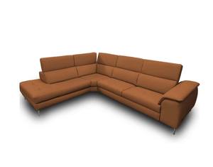 Coronelli Collezioni Viola - Italian Contemporary Cognac Leather Left Facing Chaise Sectional Sofa by VIG Furniture