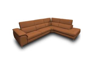 Coronelli Collezioni Viola - Italian Contemporary Cognac Leather Right Facing Chaise Sectional Sofa by VIG Furniture