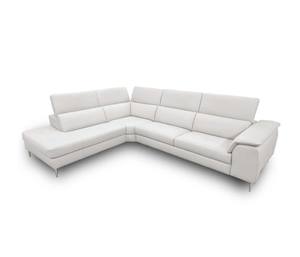 Coronelli Collezioni Viola - Italian Contemporary Light Grey Leather Left Facing Chaise Sectional Sofa by VIG Furniture