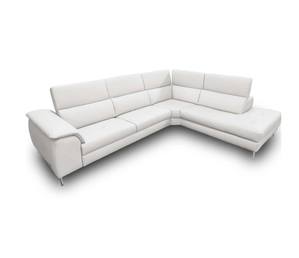 Coronelli Collezioni Viola - Italian Contemporary Light Grey Leather Right Facing Chaise Sectional Sofa by VIG Furniture