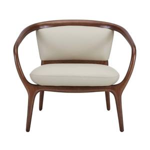 Modrest Deana - Mid Century Beige & Walnut Accent Chair by VIG Furniture