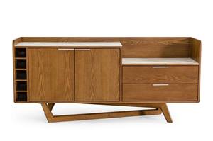 Modrest James - Contemporary Walnut & White Buffet by VIG Furniture