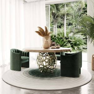 Modrest Taylor - Round 63" Live Edge Dining Table by VIG Furniture