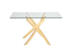 Modrest Pyrite Modern Glass & Gold Console Table by VIG Furniture