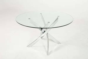 Modrest Pyrite Modern Round Glass Dining Table by VIG Furniture