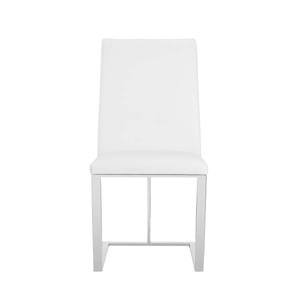 Modrest Frankie - Modern White & Brushed Stainless Steel Dining Chair by VIG Furniture
