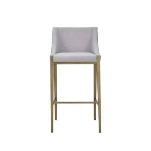 Modrest Fairview - Contemporary Grey + Brass Bar Stool by VIG Furniture