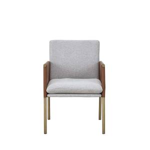 Modrest Pettit - Modern White & Brass Arm Dining Chair by VIG Furniture