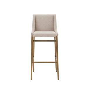 Modrest Mimi - Contemporary Beige & Brass Bar Stool (Set of 2) by VIG Furniture