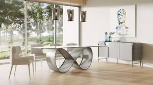 Modrest Hadley- Glass & Matte Grey Dining Table by VIG Furniture