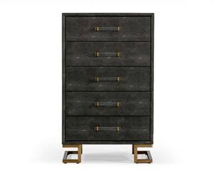 Modrest Howard - Modern Shagreen Grey Leatherette & Gold Chest by VIG Furniture