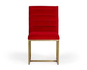 Modrest Barker - Modern Burnt Orange & Brush Gold Dining Chair (Set of 2) by VIG Furniture