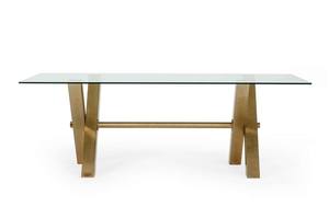 Modrest Dandy - Modern Golden & Glass Dining Table by VIG Furniture