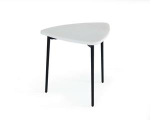 Modrest Andros - White Marble & Black Metal End Table by VIG Furniture