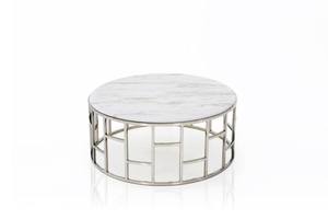 Modrest Silvan Modern Marble & Stainless Steel Coffee Table by VIG Furniture