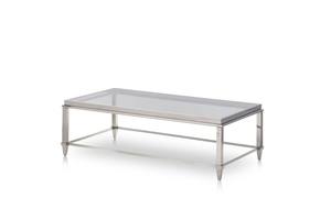 Modrest Agar Modern Glass & Stainless Steel Coffee Table by VIG Furniture