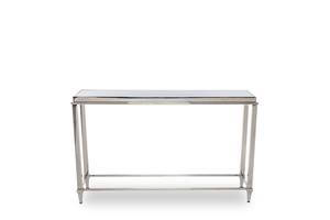 Modrest Agar Modern Glass & Stainless Steel Console Table by VIG Furniture