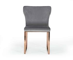 Modrest Chadwick Modern Grey Velvet & Rosegold Dining Chair by VIG Furniture