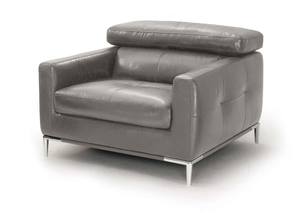 Divani Casa Natalia - Modern Dark Grey Leather Chair by VIG Furniture
