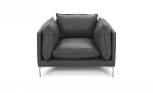 Divani Casa Harvest Modern Grey Full Leather Chair by VIG Furniture